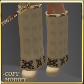 LW_ Boxed Mesh Boots with 3 Lilies - Suede Platinum
