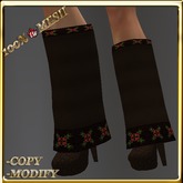 LW_ Boxed Mesh Boots with 3 Lilies - Suede Platinum