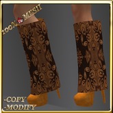 LW_ Boxed Mesh Boots with 3 Lilies - Suede Platinum