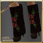 LW_ Boxed Mesh Boots with 3 Lilies - Suede Platinum