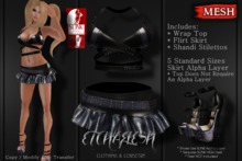 [Etchaflesh] Day Of The Dead Flirty Outfit W/ SLINK HIGH shoes