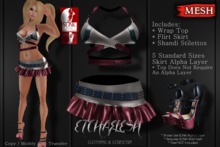 [Etchaflesh] Lilly Flirty Outfit W/ SLINK HIGH shoes