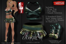 [Etchaflesh] Zombabe Flirty Outfit W/ SLINK HIGH shoes