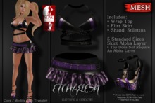 [Etchaflesh] Tartan Tart Flirty Outfit W/ SLINK HIGH shoes
