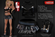 [Etchaflesh] Dita Von Kat Flirty Outfit W/ SLINK HIGH shoes
