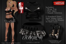 [Etchaflesh] Evil Dead Flirty Outfit W/ SLINK HIGH shoes
