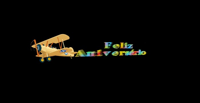 Avião feliz aniversário