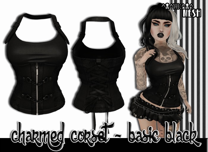 ::drbc:: charmed corset - basic black [boxed] - PROMO