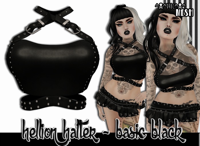 ::drbc:: hellion halter - basic black [boxed]