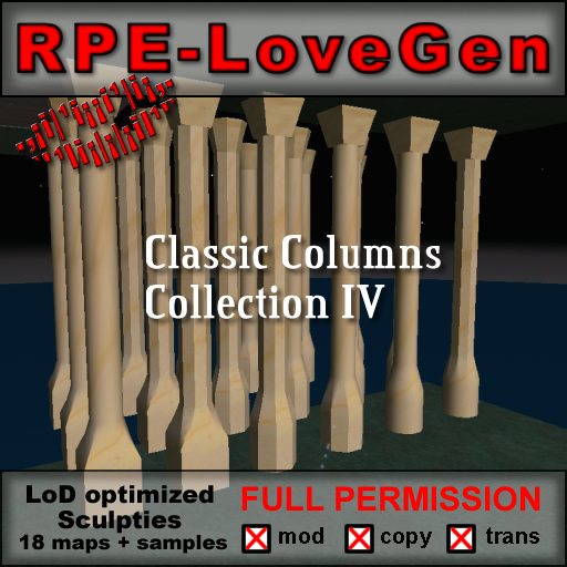 RPE-Columns Collection IV - Full Perm Sculpties