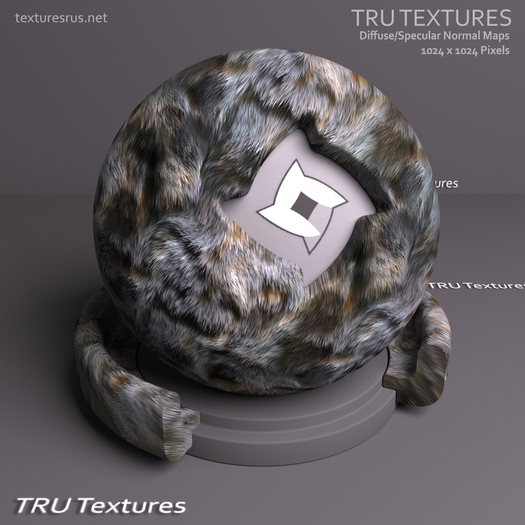 Seamless Real Fur Material Maps #03 Diffuse Normal Specular Maps 