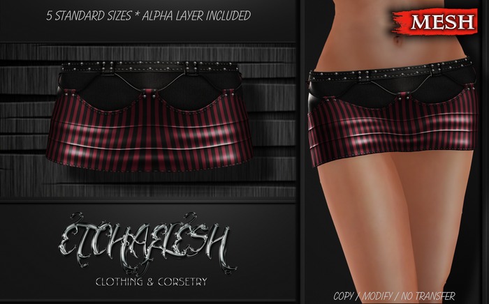 DEMO [Etchaflesh] Back In Black Ohhh Skirt