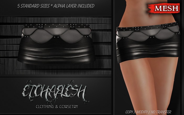 DEMO [Etchaflesh] Back In Black Ohhh Skirt
