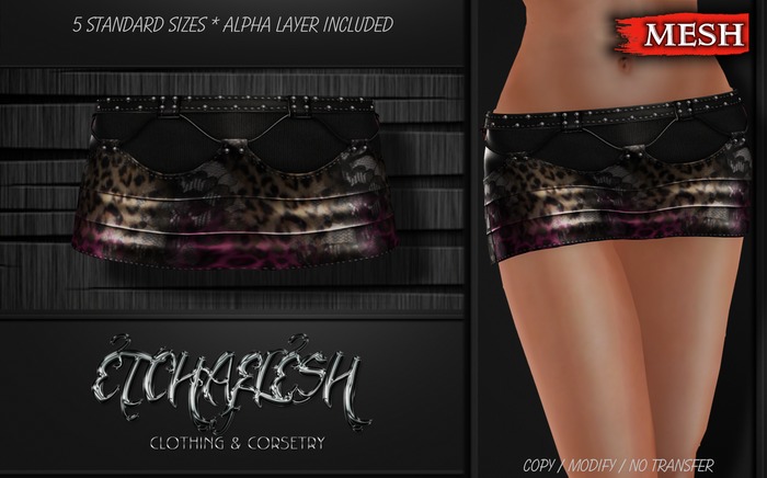 DEMO [Etchaflesh] Back In Black Ohhh Skirt