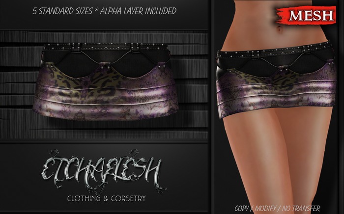 [Etchaflesh] Watercolors Rave Mini Skirt MESH