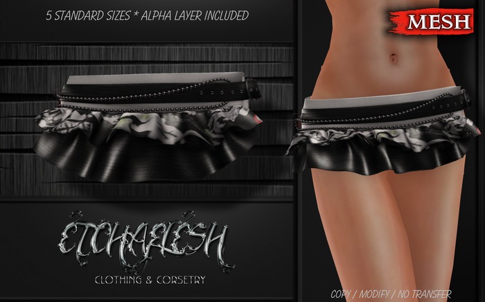 DEMO [Etchaflesh] Back In Black Ohhh Skirt