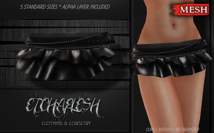 DEMO [Etchaflesh] Back In Black Ohhh Skirt
