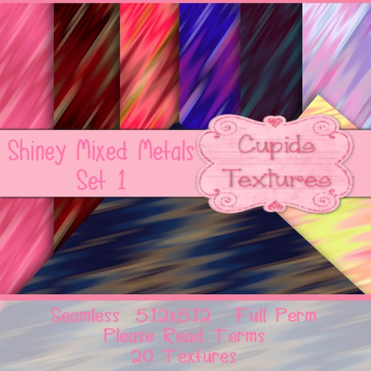 *Cupids Textures * 20 SHINEY MIXED METAL