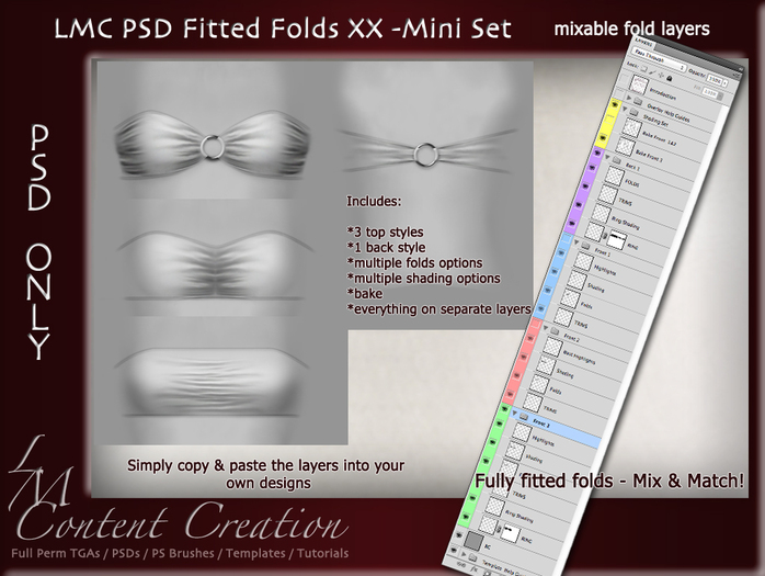 LMC PSD FILES - Fitted Folds 20 - Mini Set