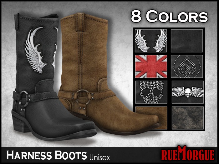 =RueMorgue= Mesh Unisex Harness Boots
