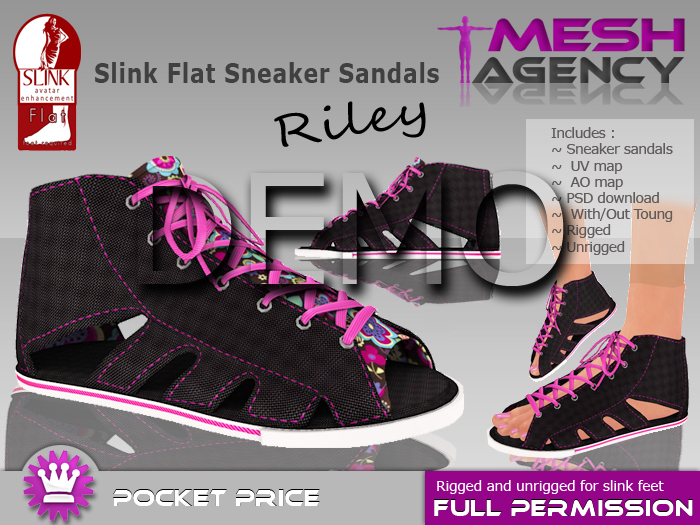 Slink Flat Sneaker Sandals "Riley"- DEMO