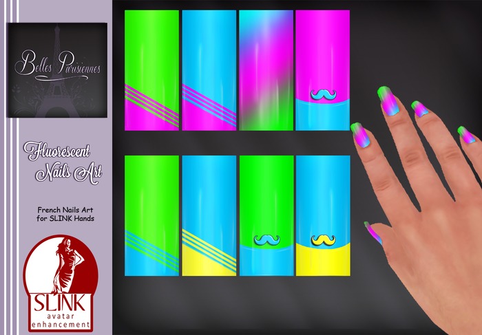 Belles Parisiennes~fluorescent hands manucure~