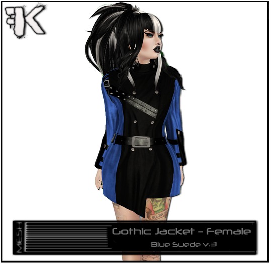 FK! - Gothic Jacket - Female - Blue Suede v.3 