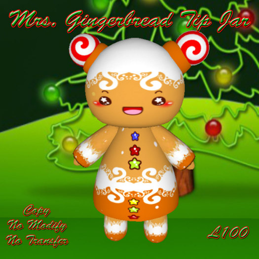 DD Mrs Gingerbread Tip Jar