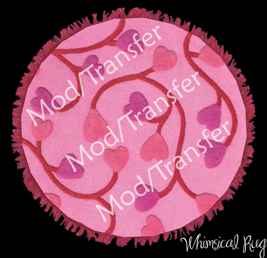 Whimsical Heart Rug Boxed (w/ & w/o poofer)