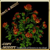 LW_ Mesh Large Rose Bush -  Orange Yellow