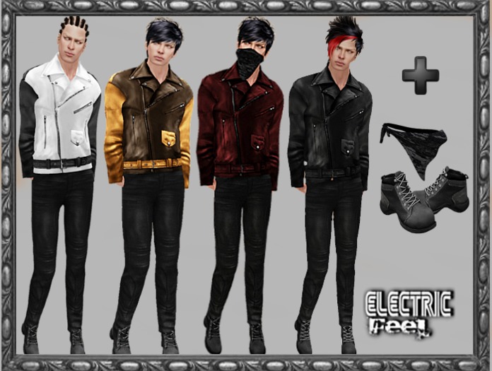 *-*Electric Feel*-* Fatpack Leather Biker Vests