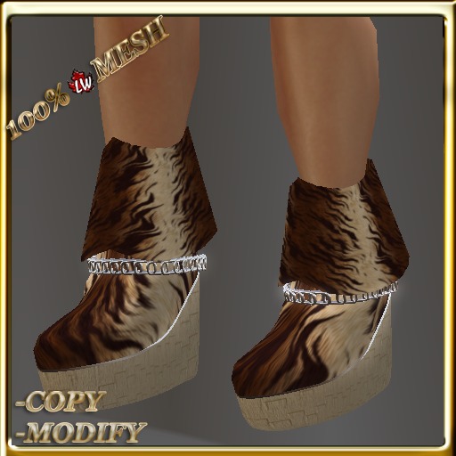 LW_ Boxed Mesh Boots with 3 Lilies - Suede Platinum