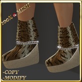 LW_ Boxed Mesh Boots with 3 Lilies - Suede Platinum