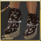 LW_ Boxed Mesh Boots with 3 Lilies - Suede Platinum