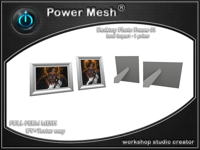 - { POWER MESH } - Full Perm Desktop Photo Frame 01