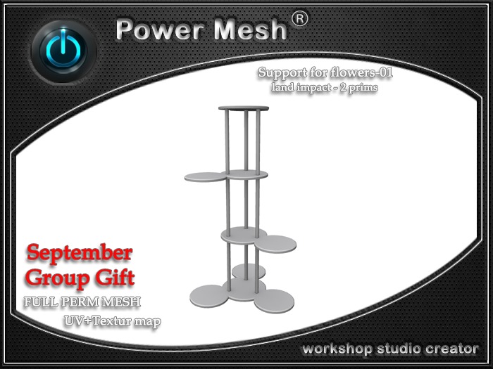 - { POWER MESH } -Full Perm Support for flowers-01