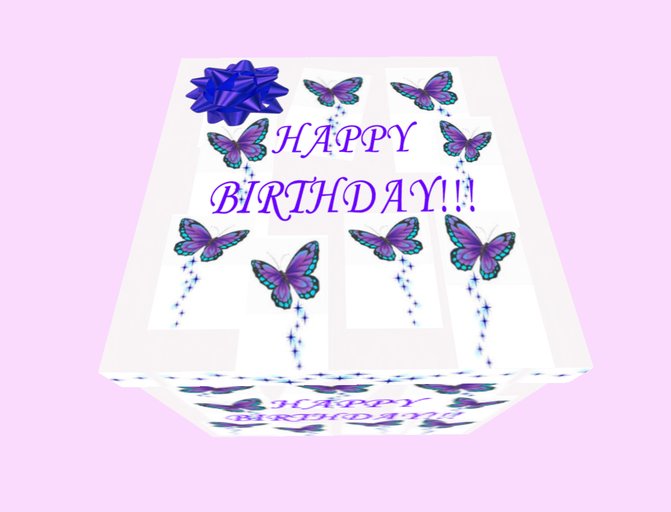 Butterfly Birthday Gift Box