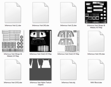 Second Life Marketplace - [UG MESH] INFAMOUS VEST PACK