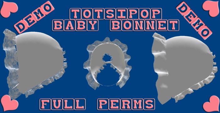 Mesh Baby Bonnet For Totsipop DEMO
