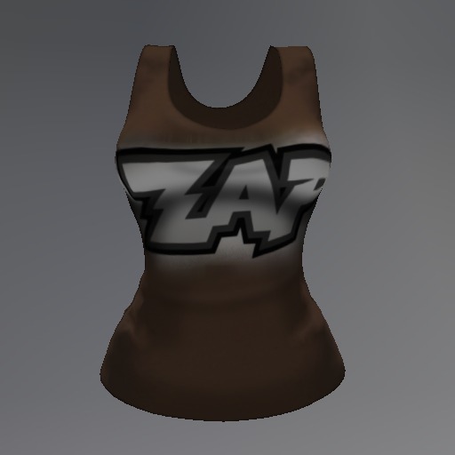 Brown Zap Mesh Tank Top