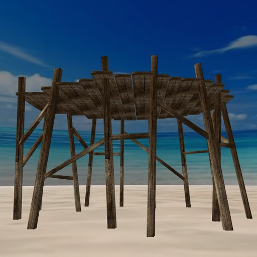 Small Tiki Hut Platform (1 prim)