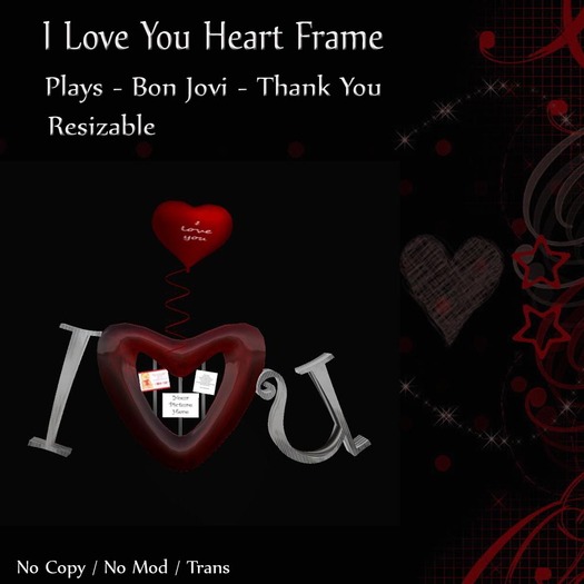 I Love You Musical Heart Frame