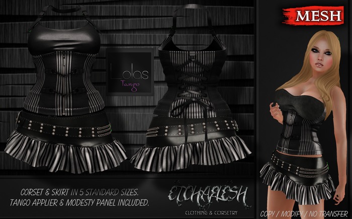 DEMO [Etchaflesh] Back In Black Ohhh Skirt