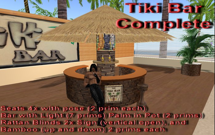 Tiki Bar Complete  total 20 prims