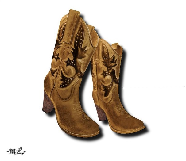 -mL- Cowboy Boots -Brown