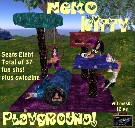 *EbE* Neko Kitty Playground w/Swing... mesh!