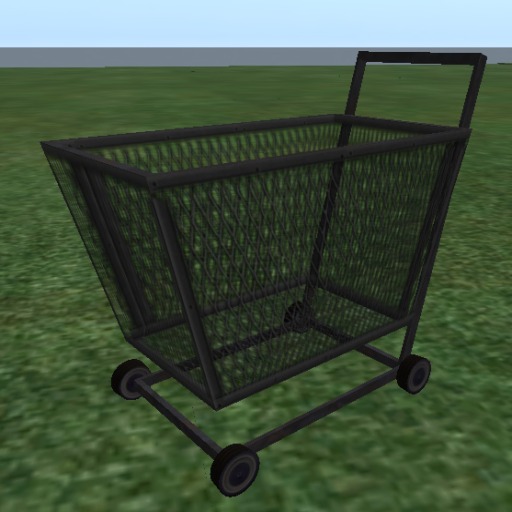 Slum City - Old Shopping Cart (Rideable) (6 prims)