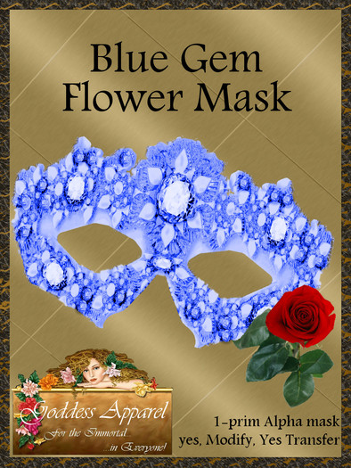 *Goddess* Silver floral mask