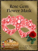 *Goddess* Gem Flower Rose Mask