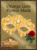*Goddess* Gem Flower Pale Orange Mask